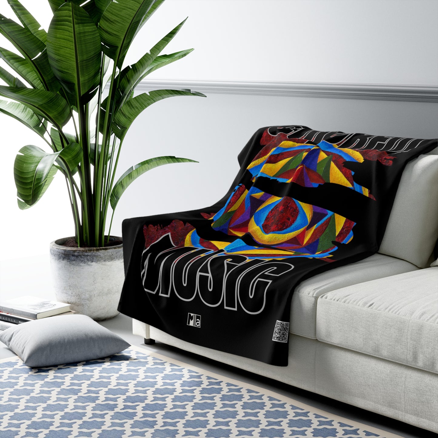 Copy of Sherpa Fleece Blanket Colorful Music: "Harmonic Progression" in C