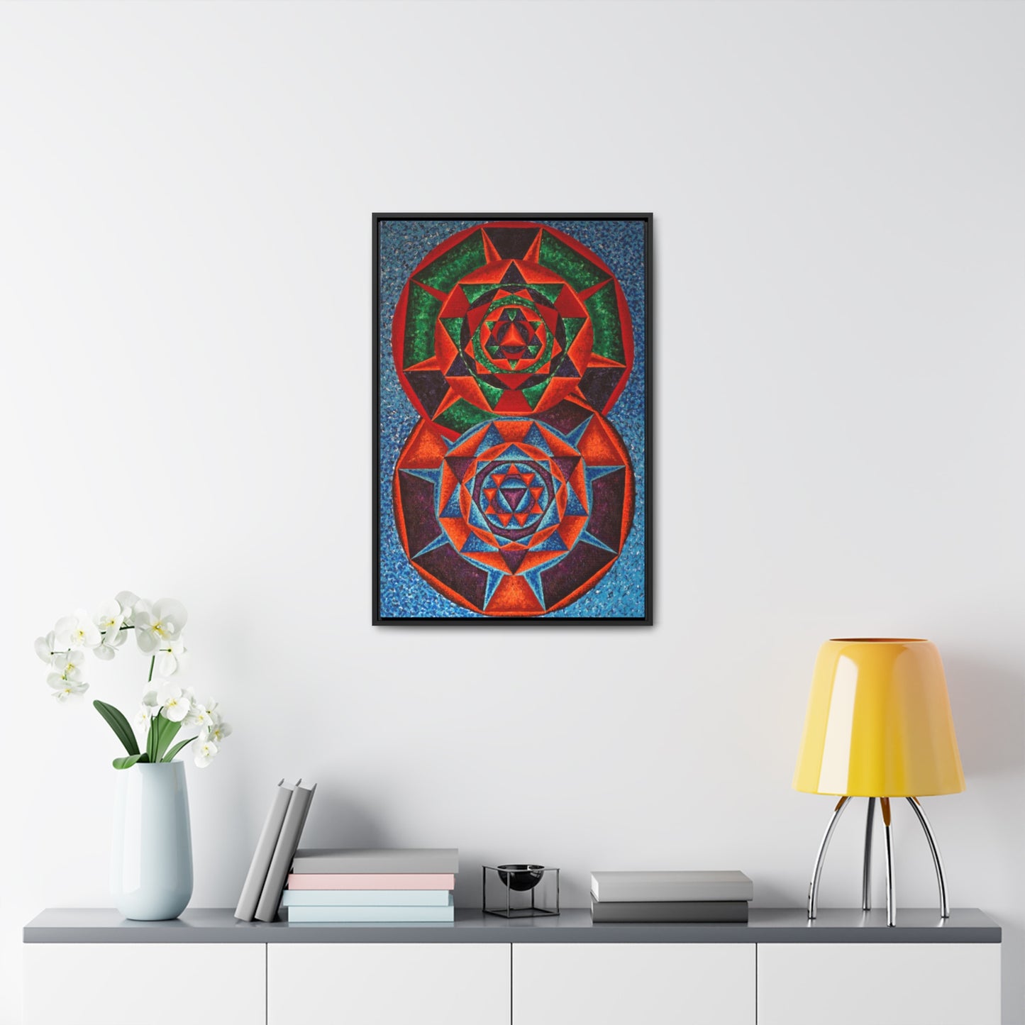 Colorful Music: First Season - 2023 Canvas Gallery "G represented in Blue red with a dominant fifth"