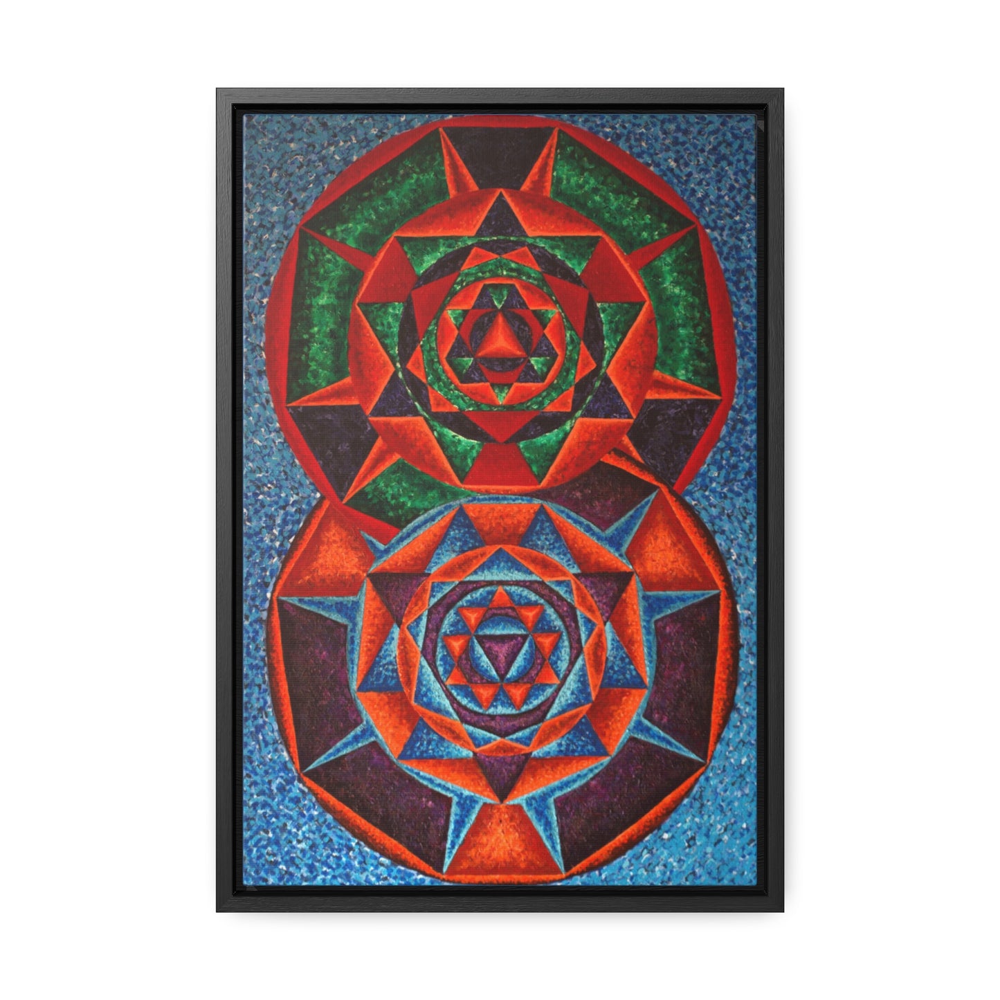 Colorful Music: First Season - 2023 Canvas Gallery "G represented in Blue red with a dominant fifth"