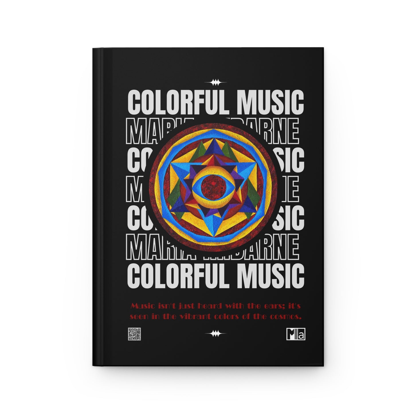 Hardcover Journal Matte Colorful music: "Harmonic Progression" in F & "Harmonic Progression" in C