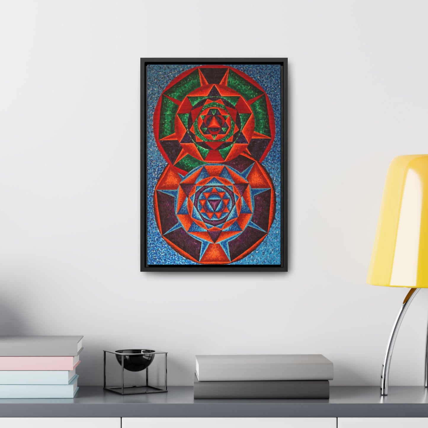Colorful Music: First Season - 2023 Canvas Gallery "G represented in Blue red with a dominant fifth"