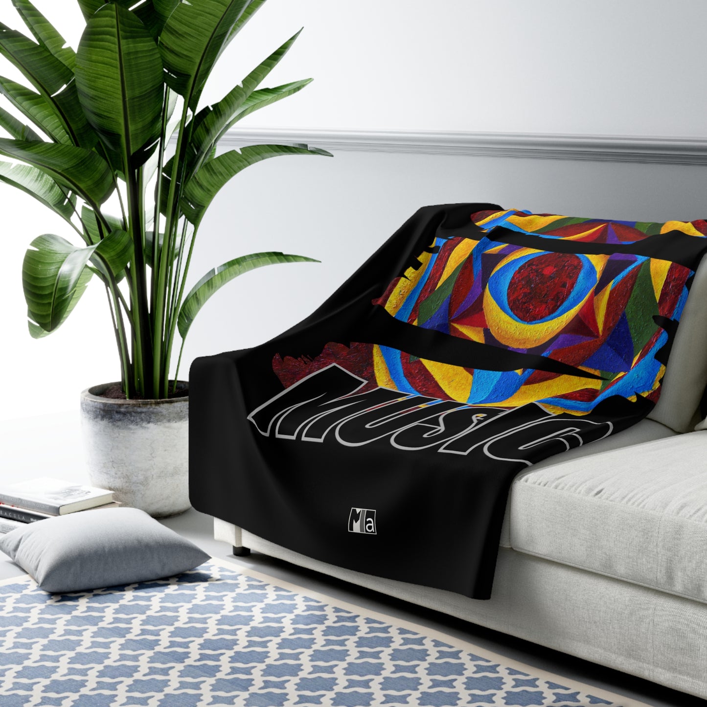 Copy of Sherpa Fleece Blanket Colorful Music: "Harmonic Progression" in C