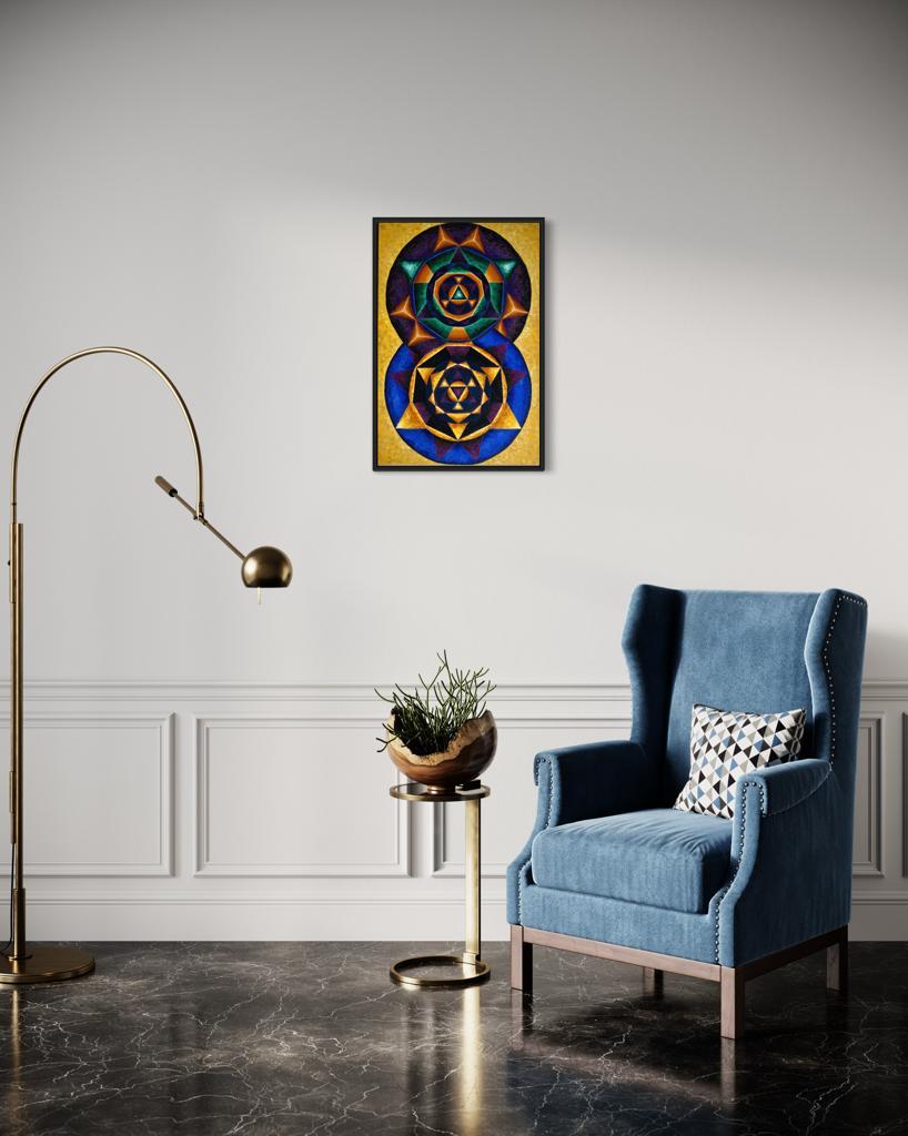 Colorful Music: First Season - 2023 Canvas Gallery "E represented in yellow with a dominant fifth"