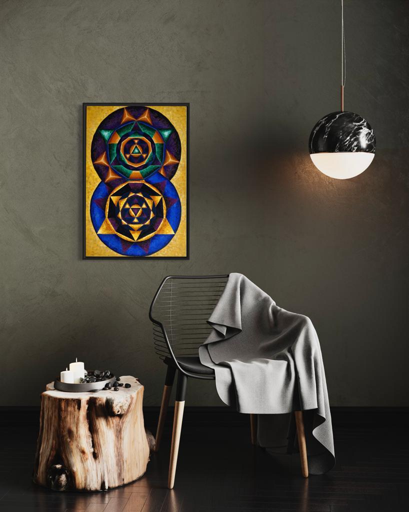 Colorful Music: First Season - 2023 Canvas Gallery "E represented in yellow with a dominant fifth"