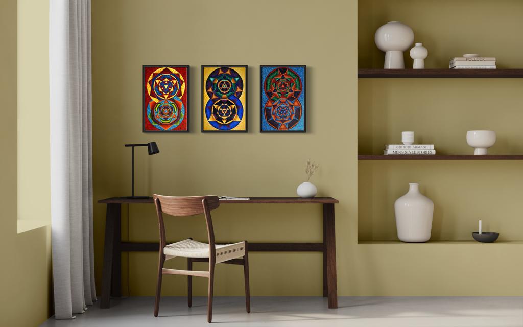 Colorful Music: First Season - 2023 Canvas Gallery "E represented in yellow with a dominant fifth"