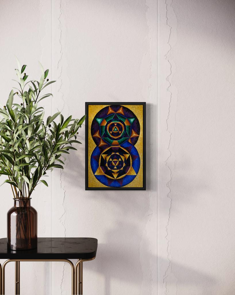 Colorful Music: First Season - 2023 Canvas Gallery "E represented in yellow with a dominant fifth"