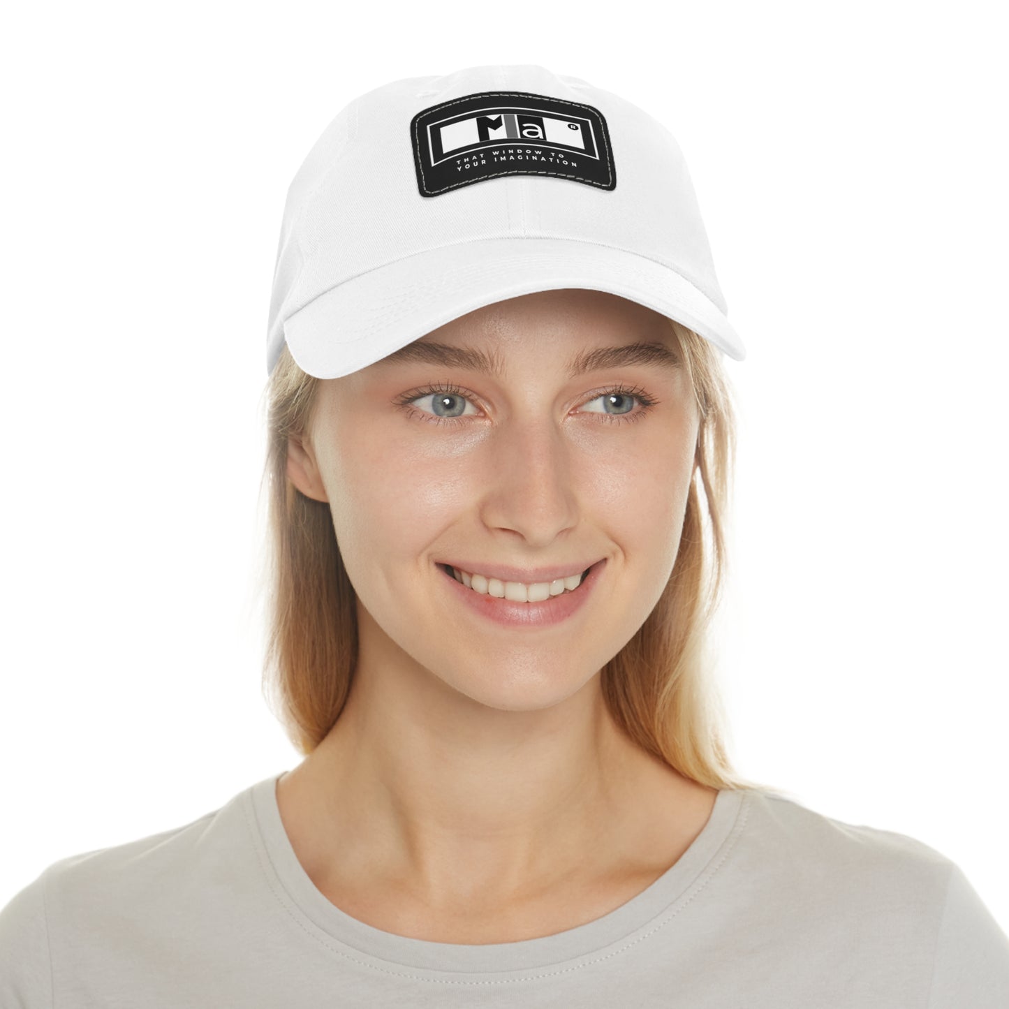 Dad Hat with Leather Patch (Rectangle) Colorful music: "MIa