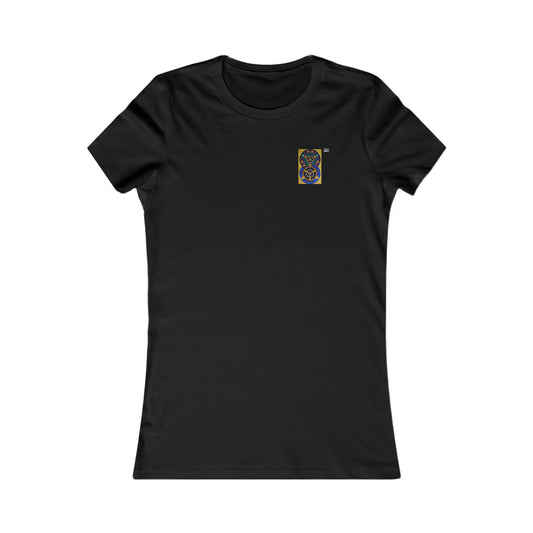 Women's Favorite Tee colorfulmusic: E represented in yellow with a dominant fifth