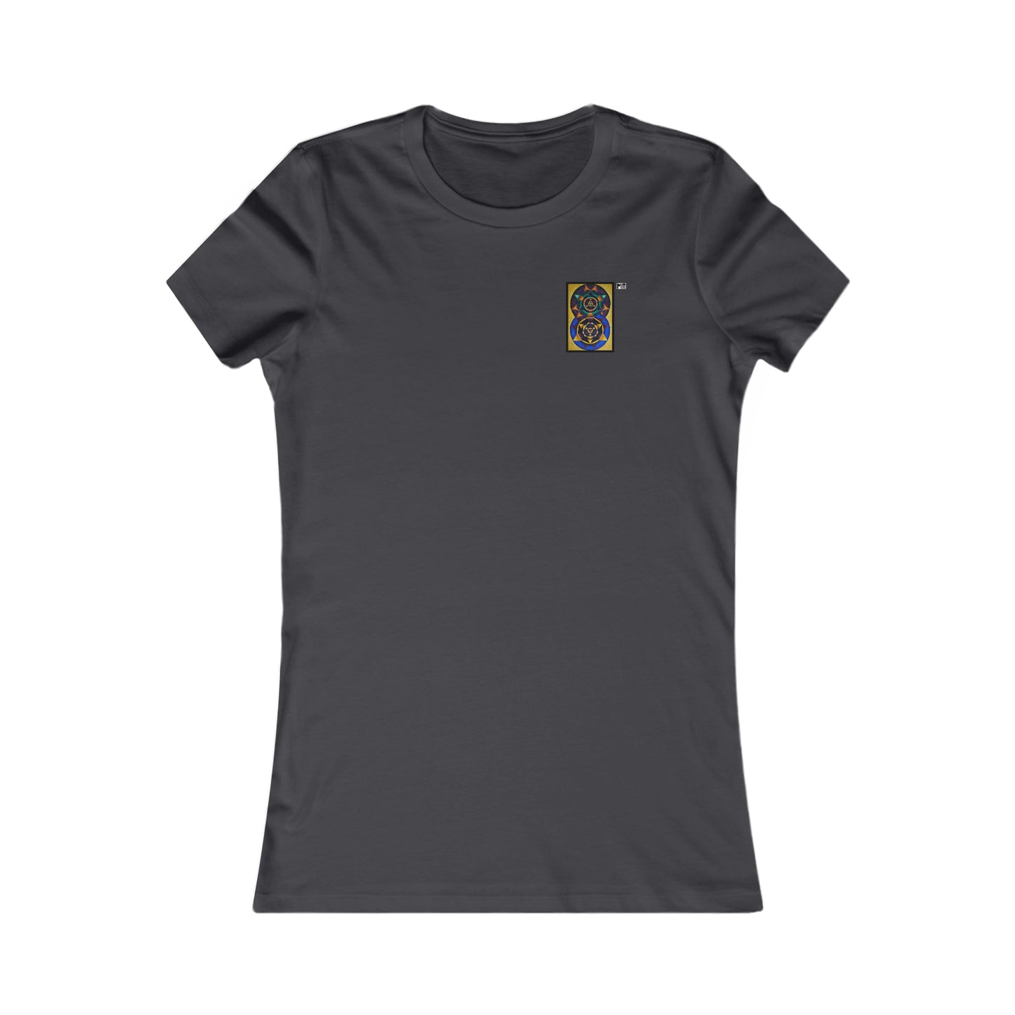 Women's Favorite Tee colorfulmusic: E represented in yellow with a dominant fifth