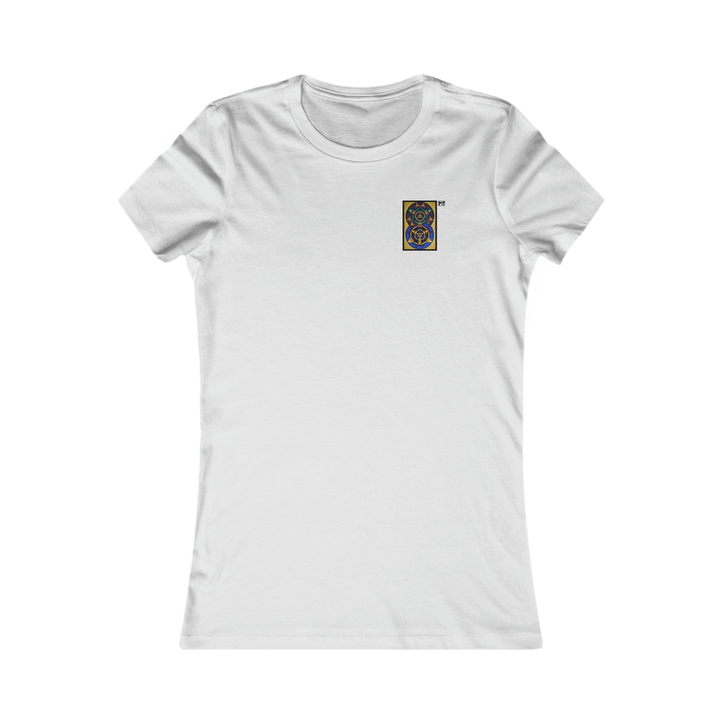 Women's Favorite Tee colorfulmusic: E represented in yellow with a dominant fifth