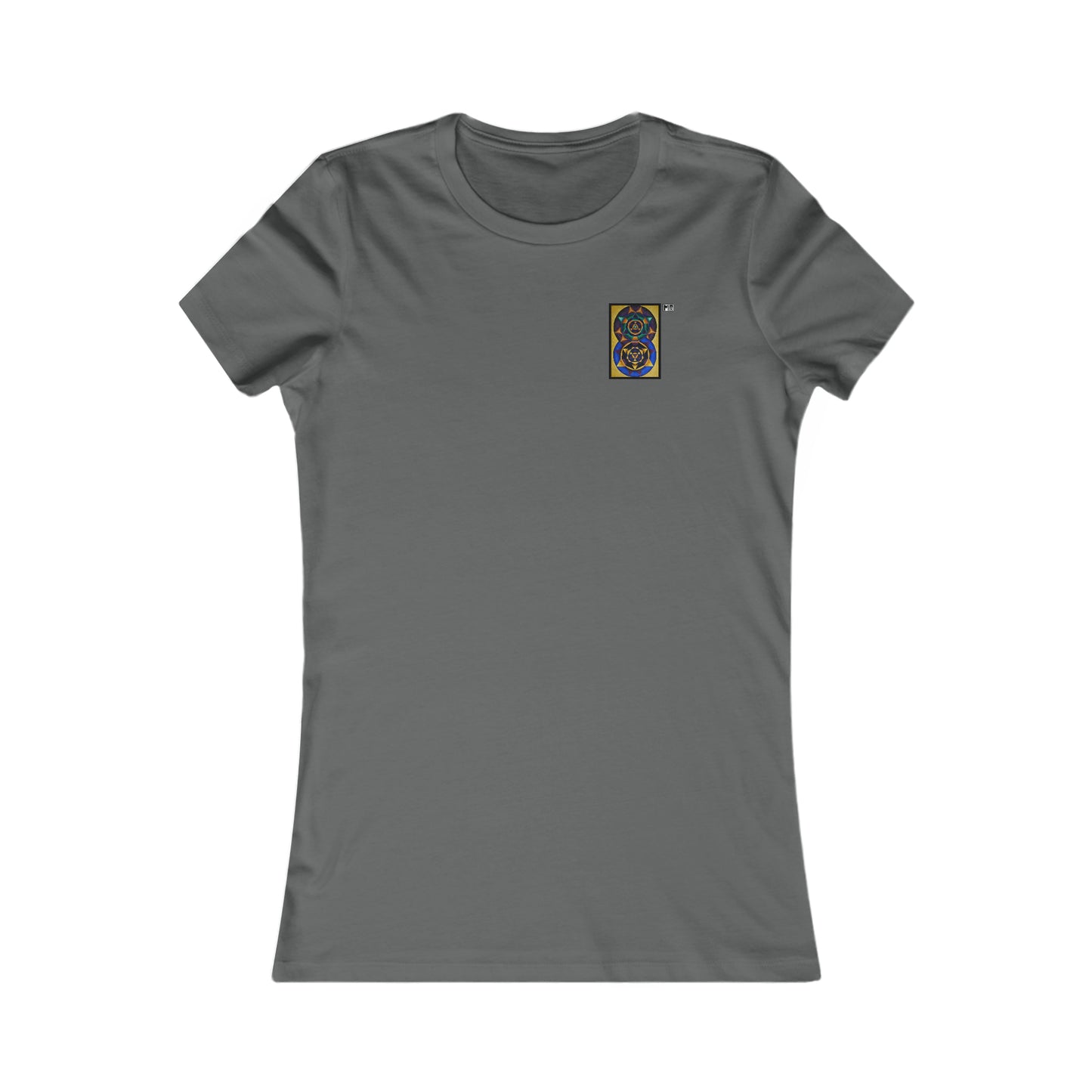 Women's Favorite Tee colorfulmusic: E represented in yellow with a dominant fifth