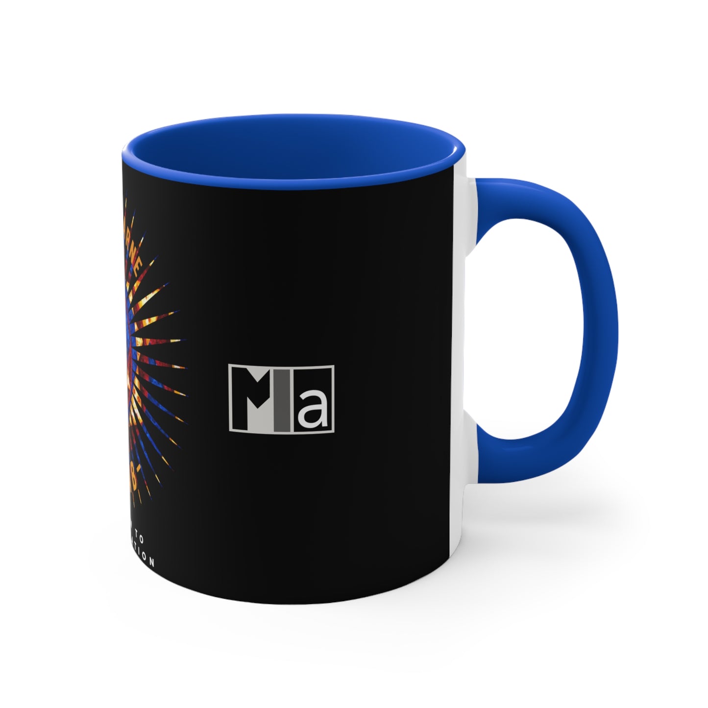 11oz Accent Mug Colorful music: chords of C and F