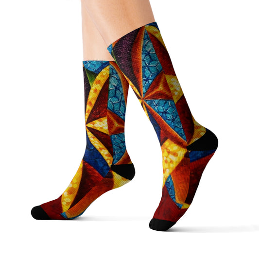 Sublimation Socks Tough Cases Colorful music: c  represented in red with a dominant fifth - "Primary Nahuales"