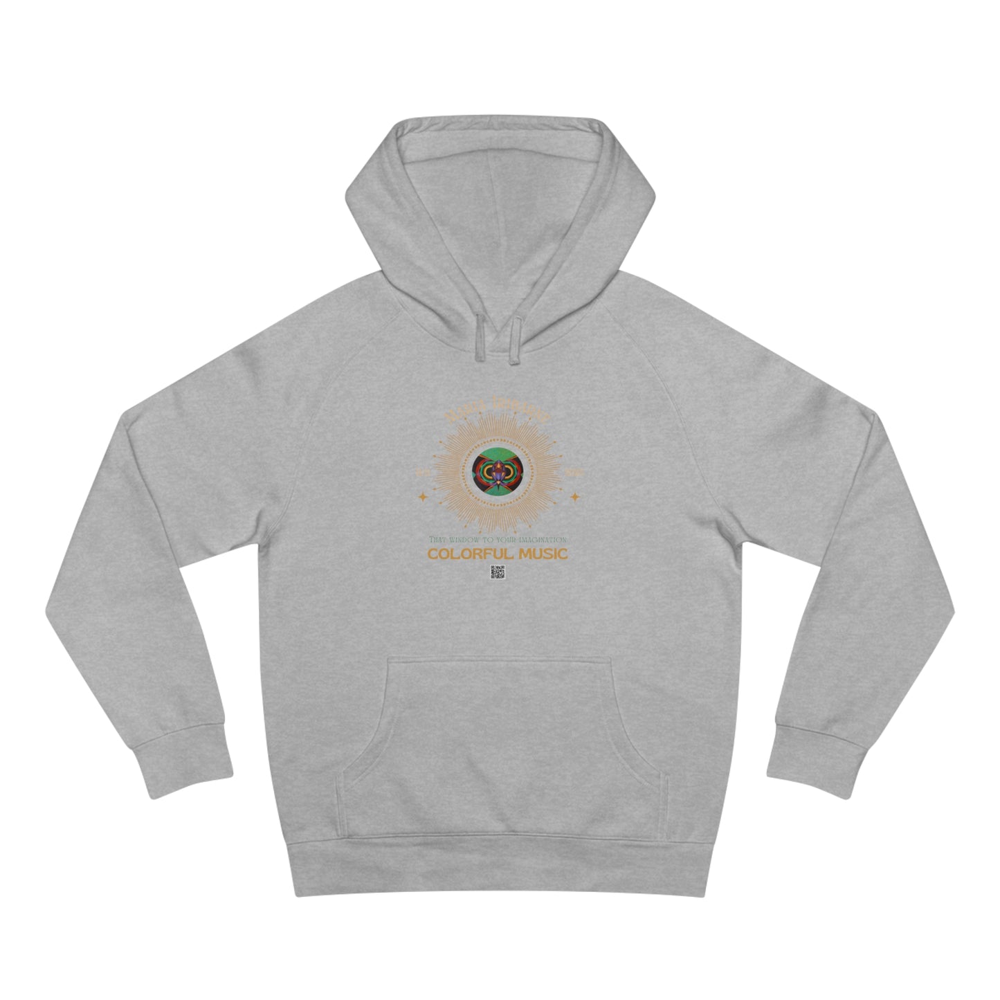 Unisex Supply Hoodie Colorful Music: "Monarch" in F#