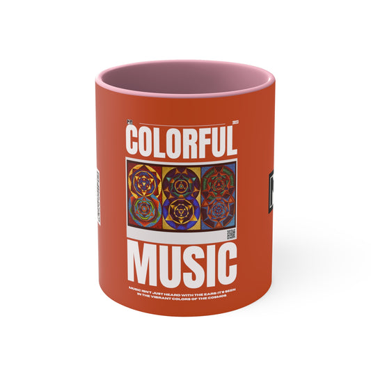 Copy of Accent Coffee Mug, 11oz Colorful Music: G represented in blue with a dominant fifth