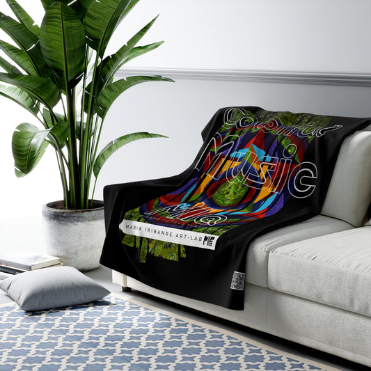 Sherpa Fleece Blanket Colorful Music: "Harmonic Progression" in F