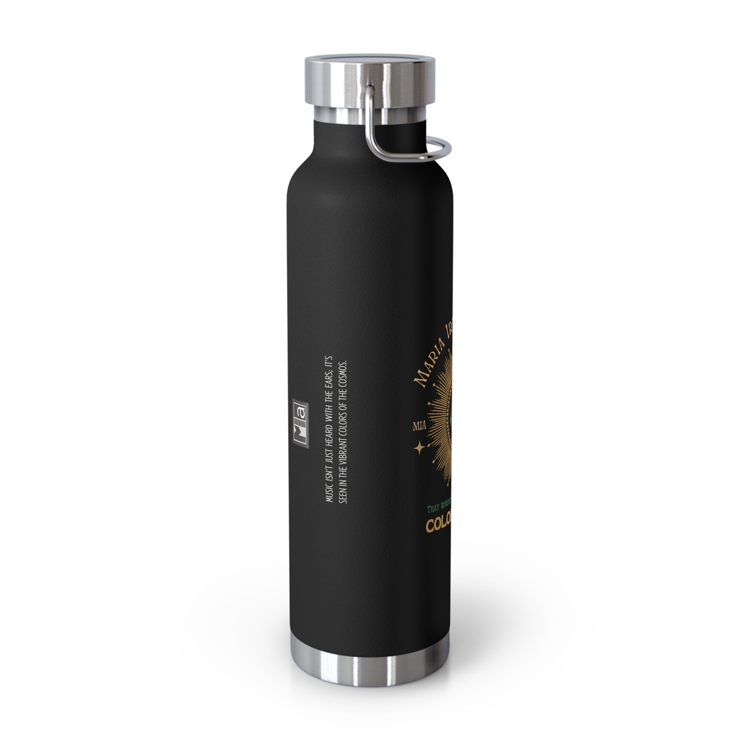 Copper Vacuum Insulated Bottle, 22oz: colorful music Monarch" in F#