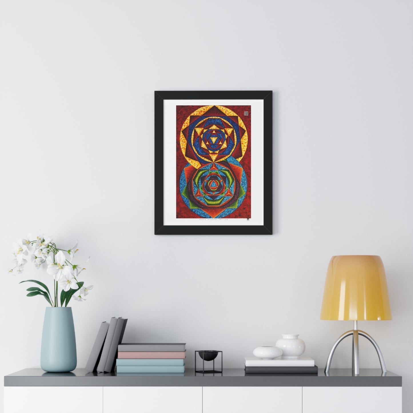 Framed Vertical Poster: colorful music C