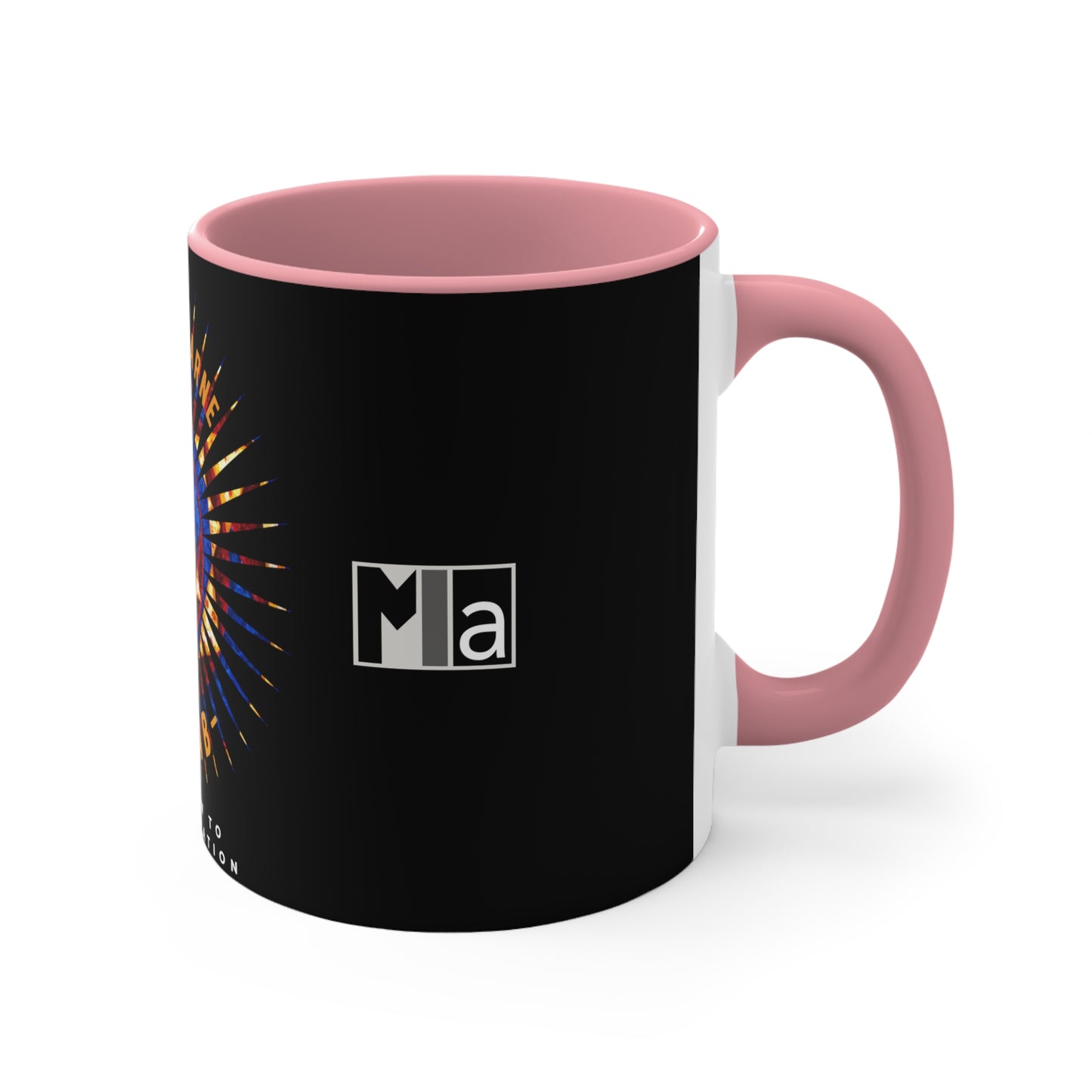 11oz Accent Mug Colorful music: chords of C and F