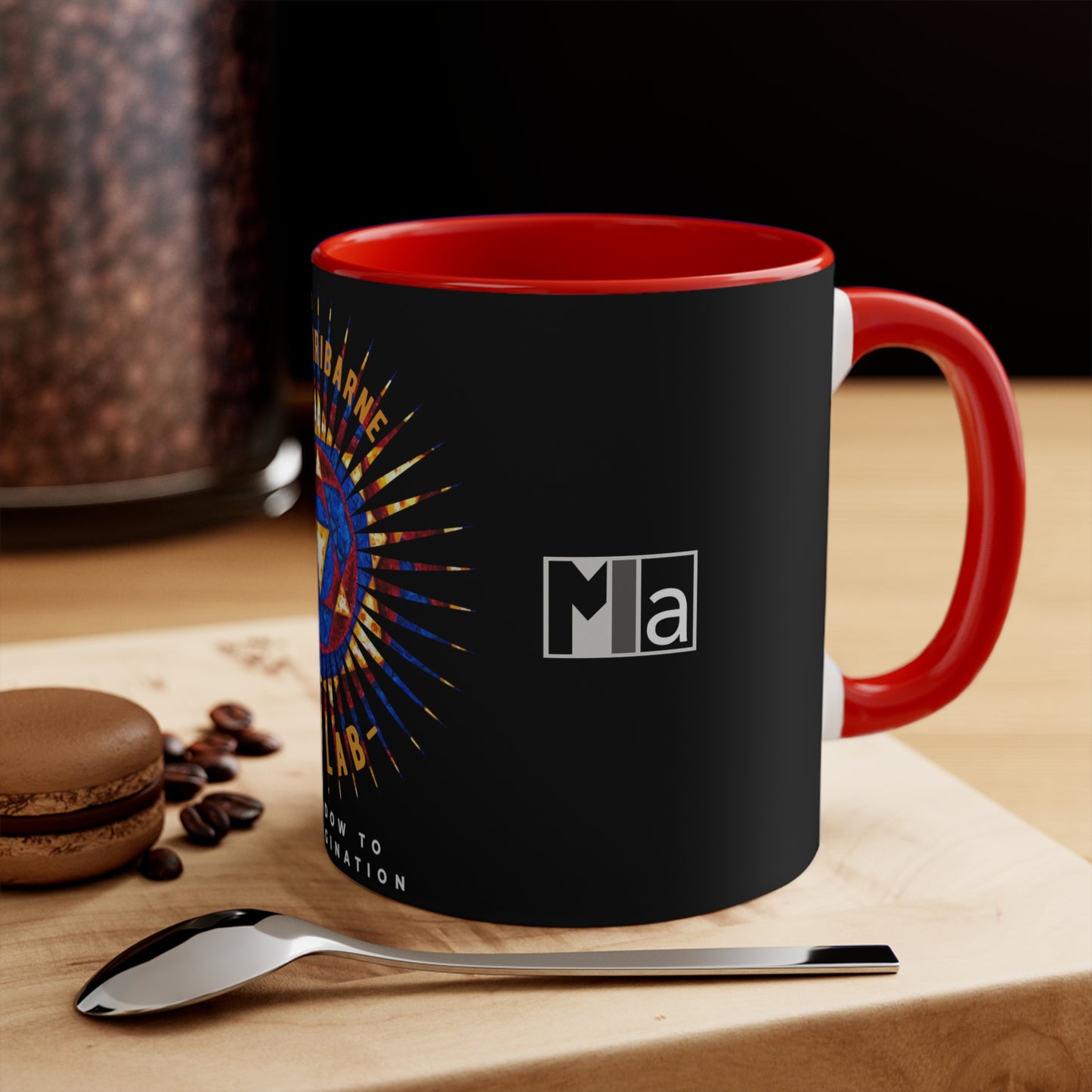 11oz Accent Mug Colorful music: chords of C and F