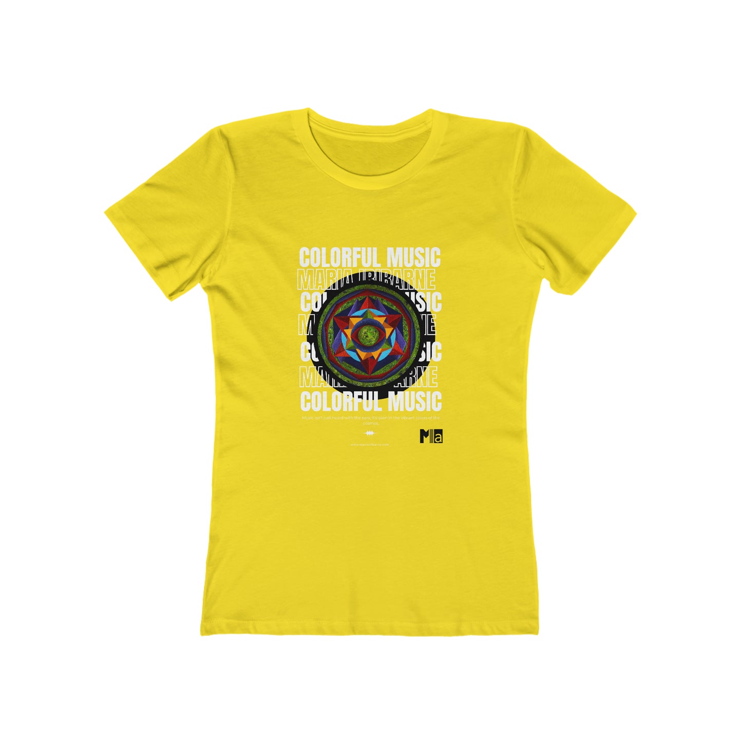 Women's The Boyfriend Tee: colorful music