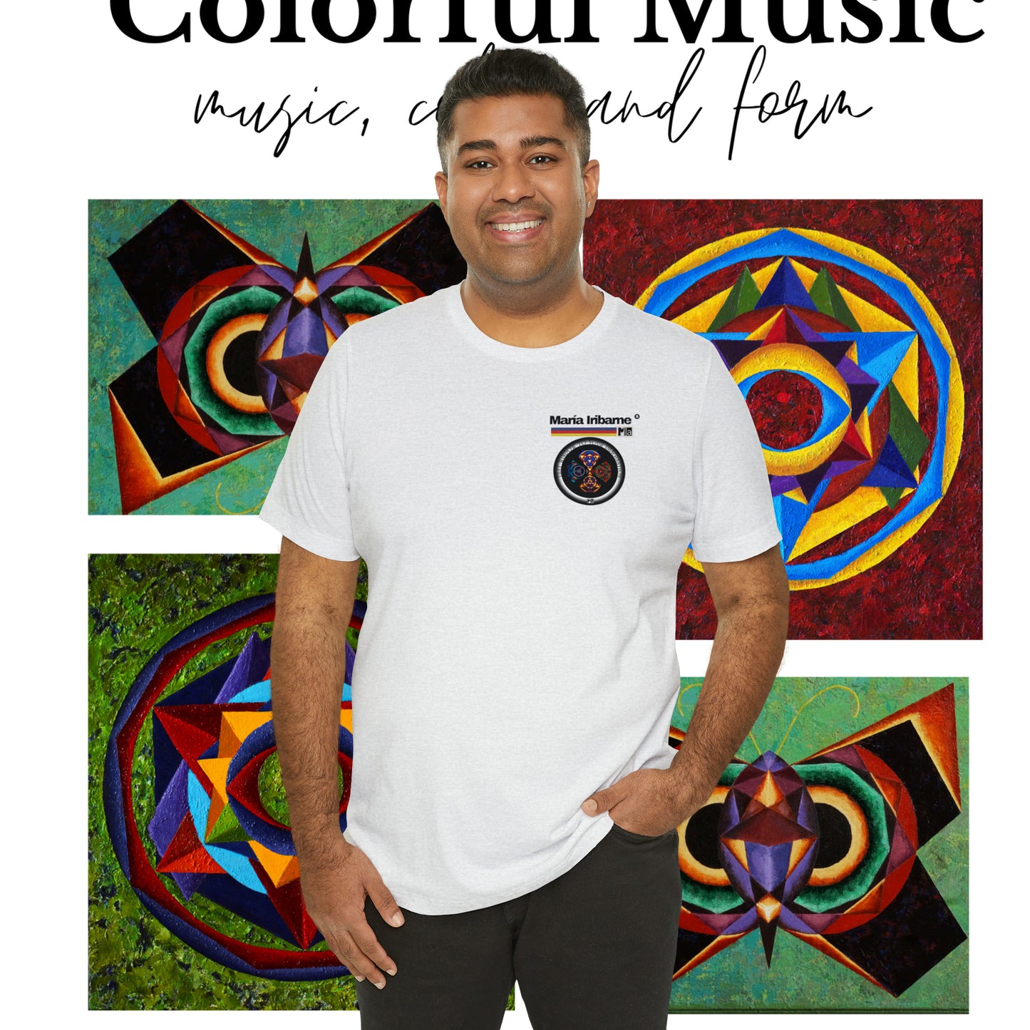 Unisex Jersey Short Sleeve Tee: Colorful music