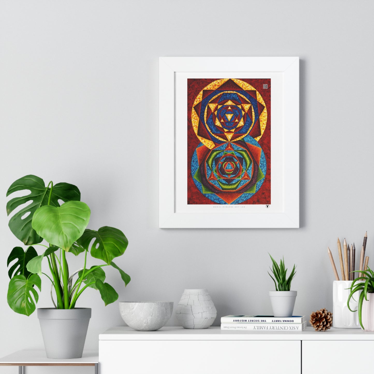 Framed Vertical Poster: colorful music C