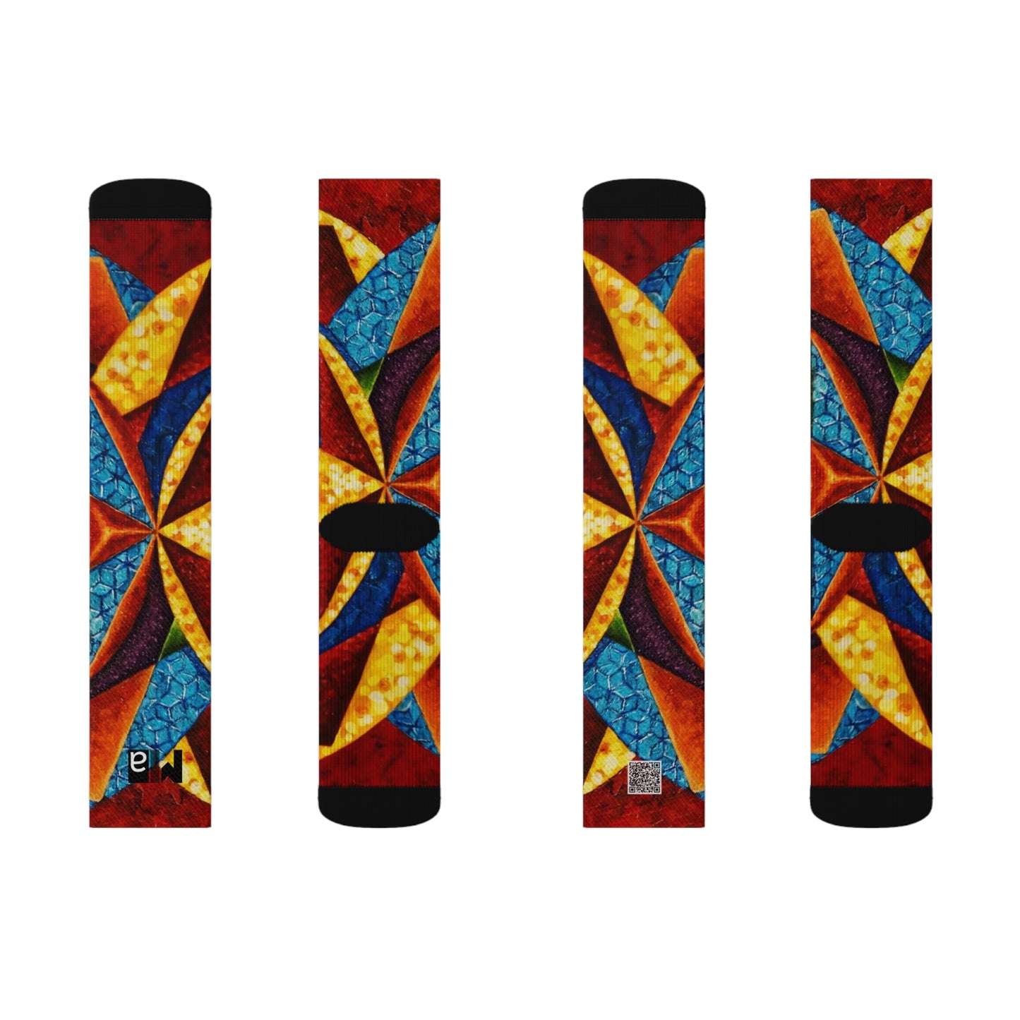 Sublimation Socks Tough Cases Colorful music: c  represented in red with a dominant fifth - "Primary Nahuales"