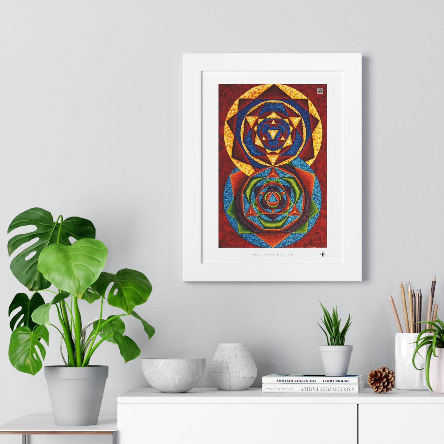 Framed Vertical Poster: colorful music C