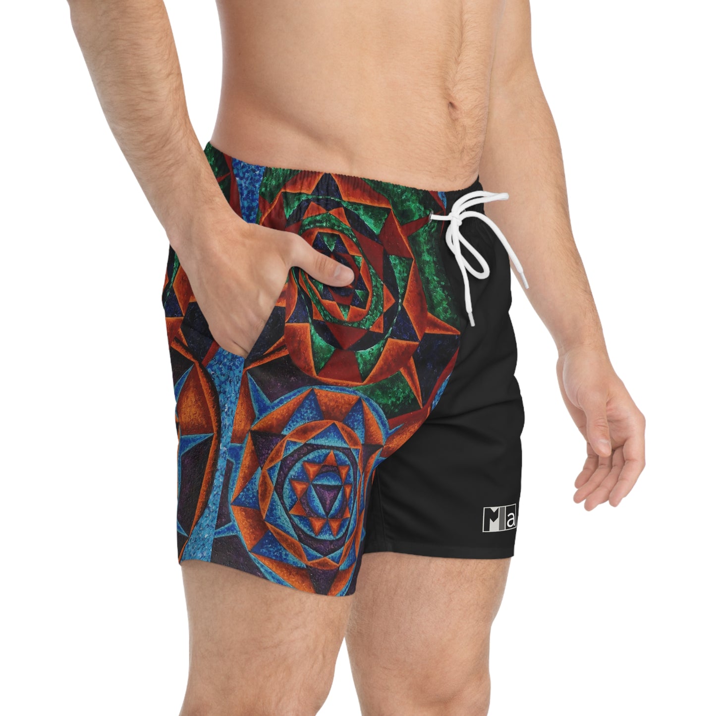 Swim Trunks (AOP) colorful music G