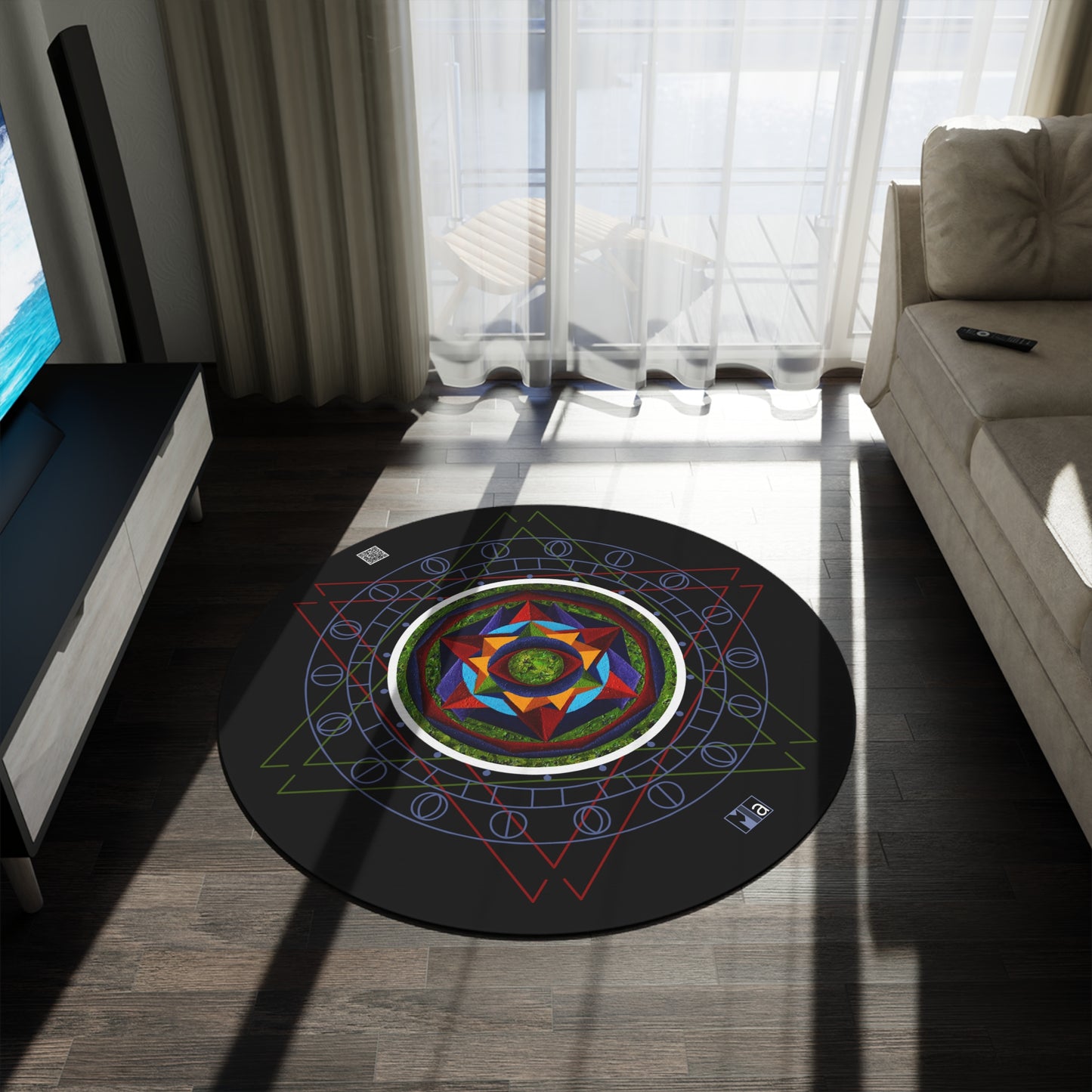 Round Rug "Harmonic Progression" in F