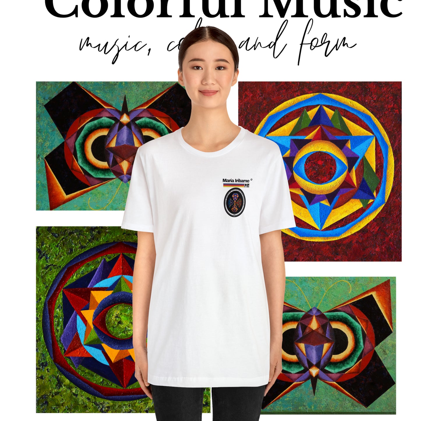 Unisex Jersey Short Sleeve Tee: Colorful music