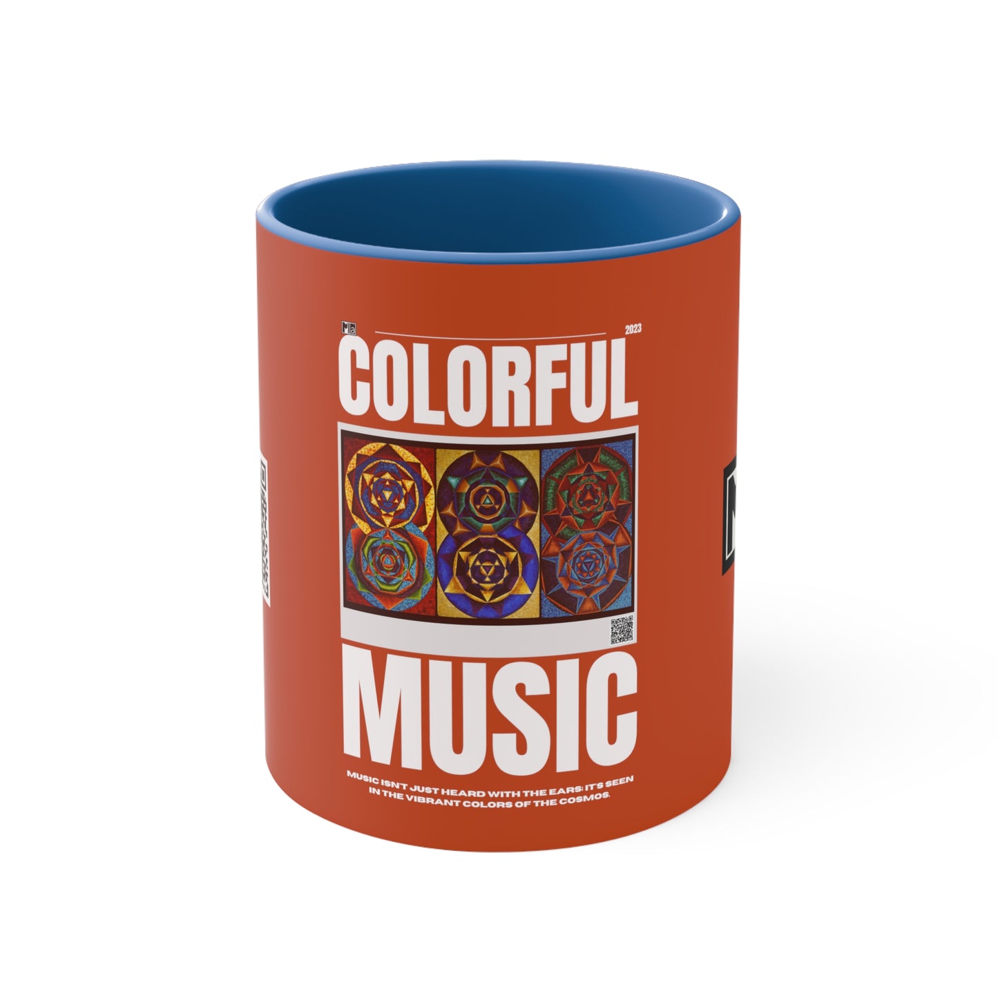 Copy of Accent Coffee Mug, 11oz Colorful Music: G represented in blue with a dominant fifth