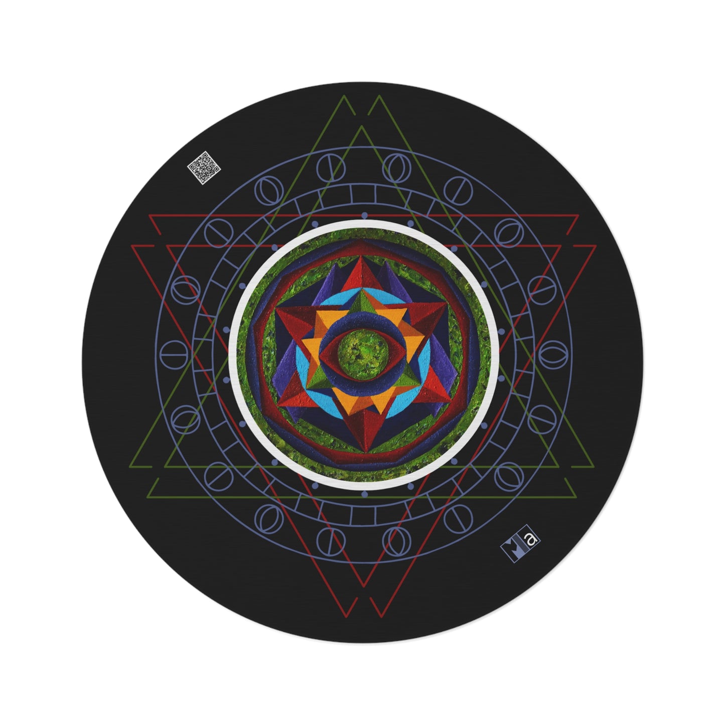 Round Rug "Harmonic Progression" in F