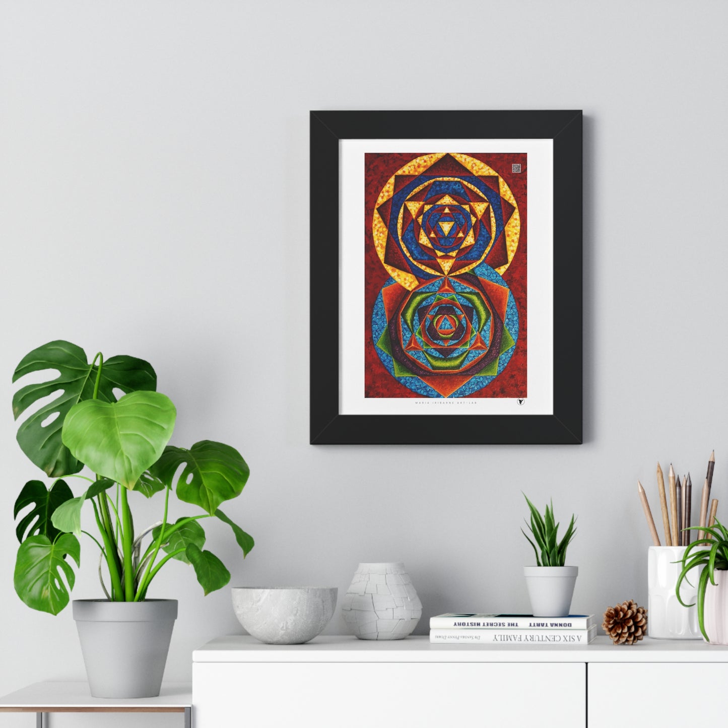 Framed Vertical Poster: colorful music C