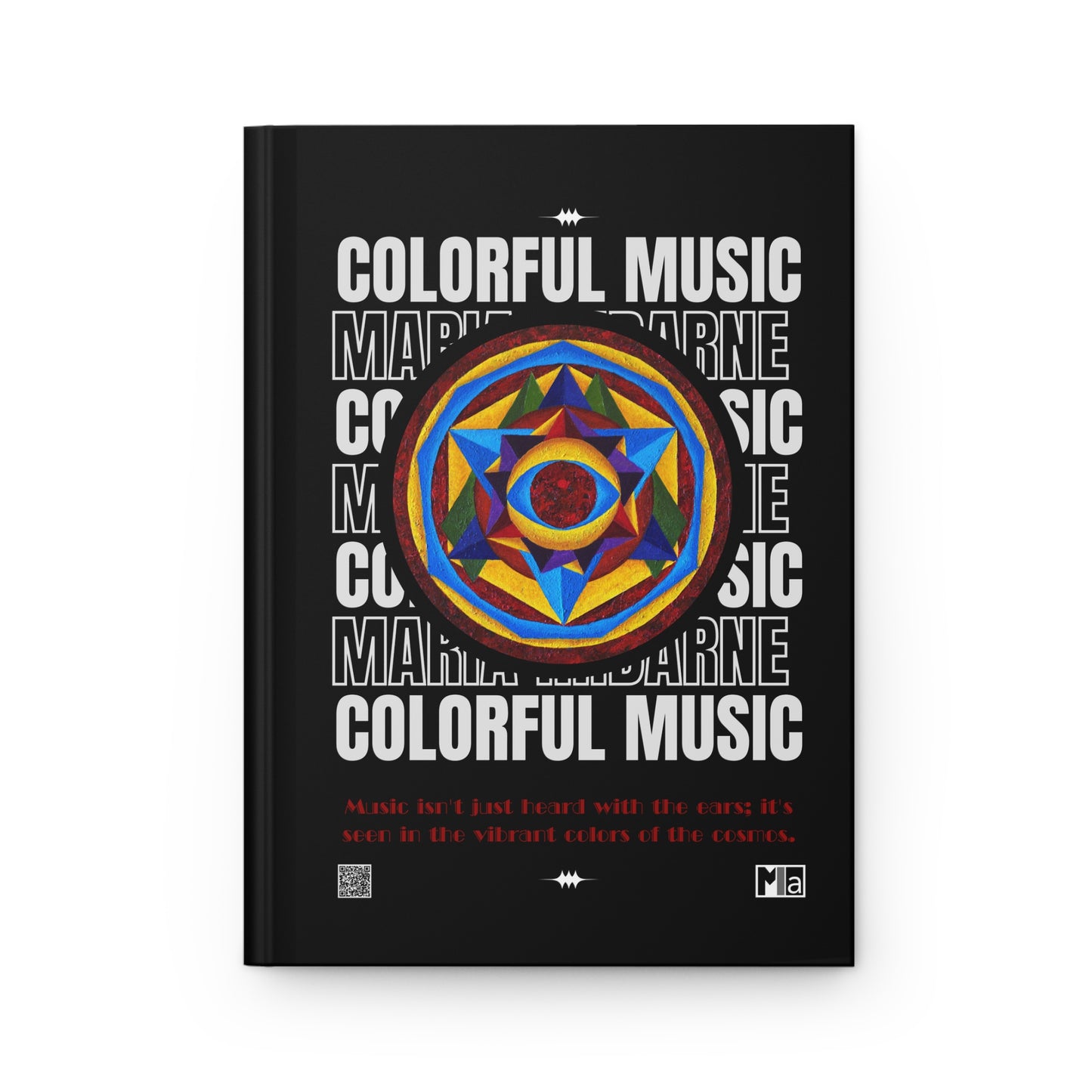 Hardcover Journal Matte Colorful music: "Harmonic Progression" in F  & "Harmonic Progression" in C