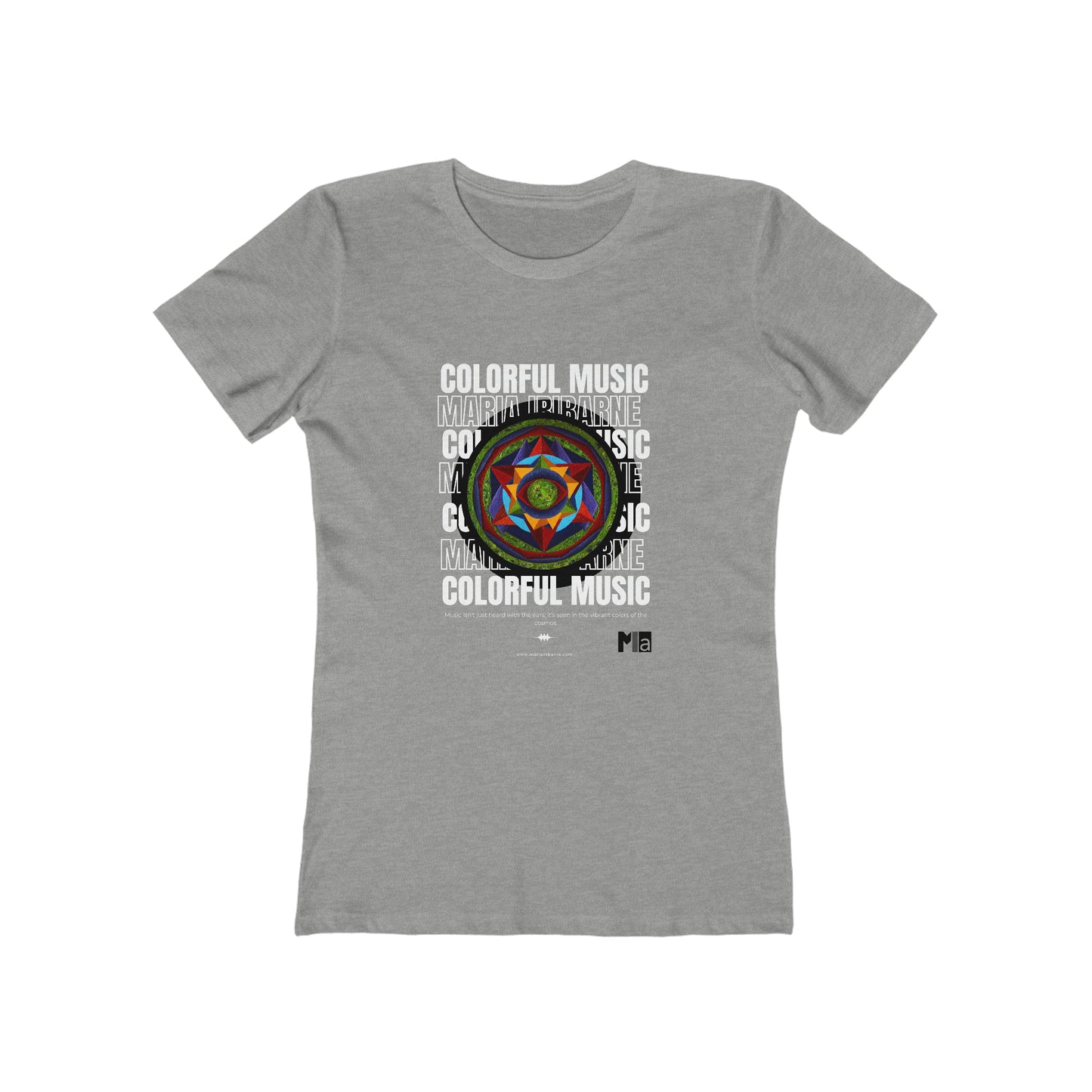 Women's The Boyfriend Tee: colorful music