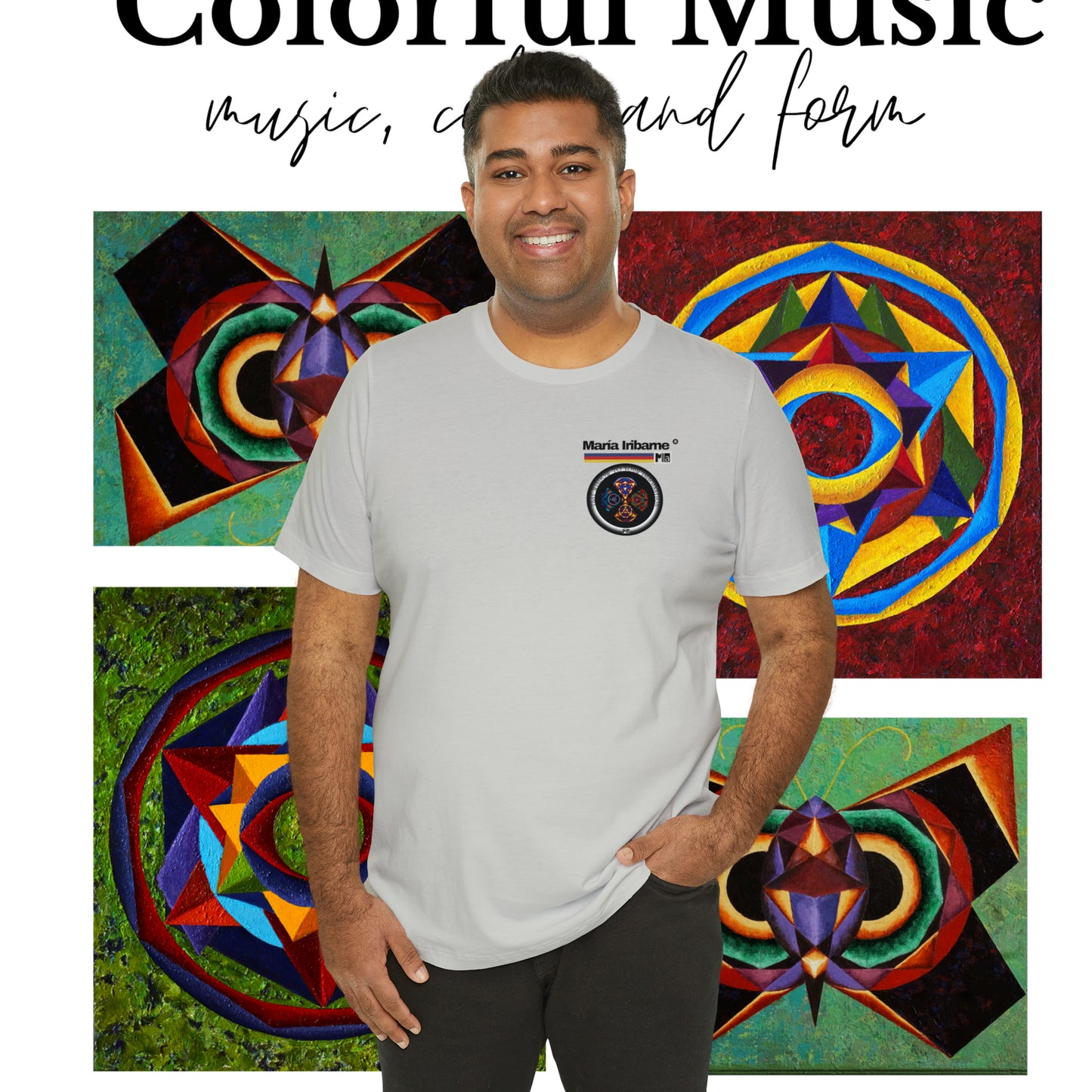 Unisex Jersey Short Sleeve Tee: Colorful music