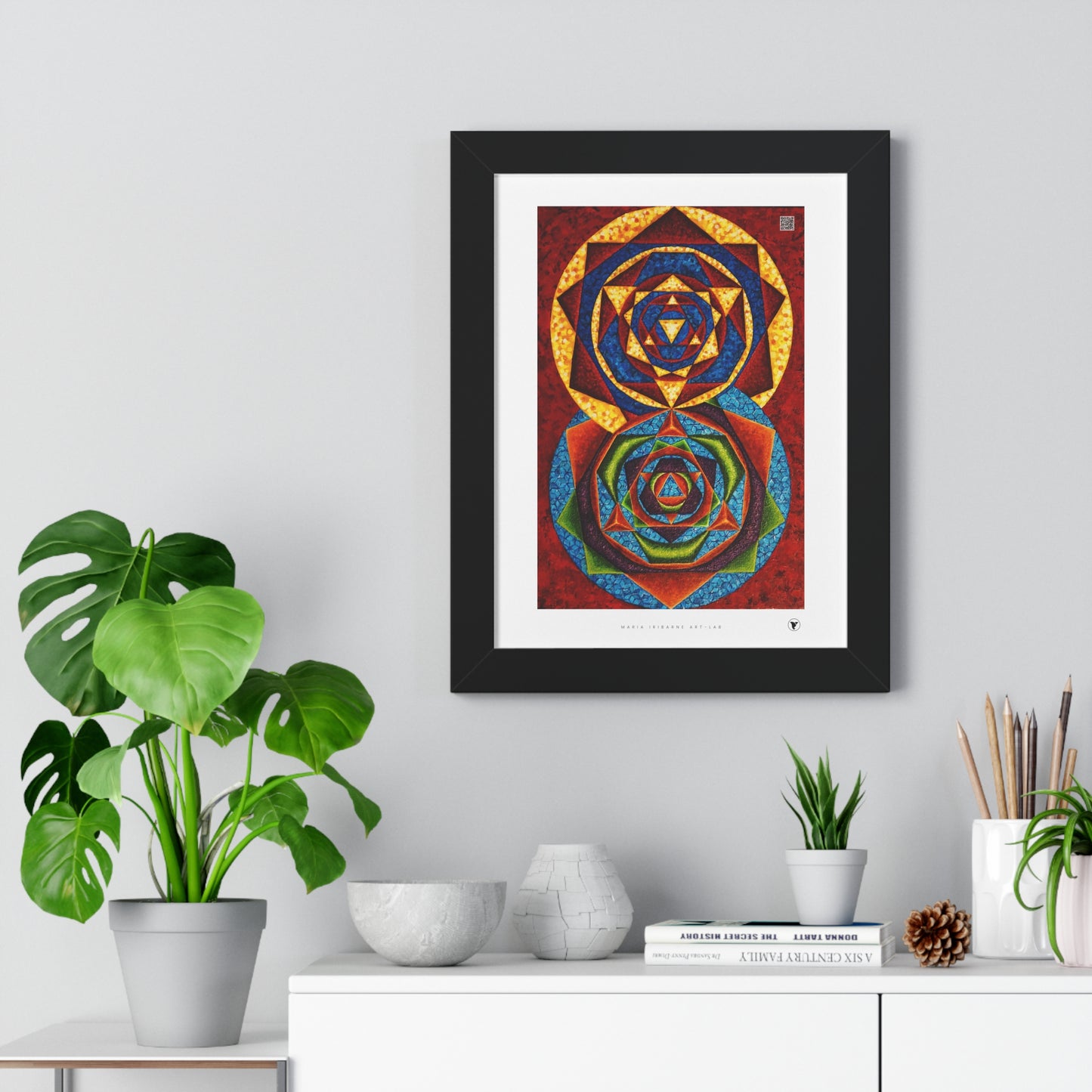 Copy of  Framed Vertical Poster: colorful music C