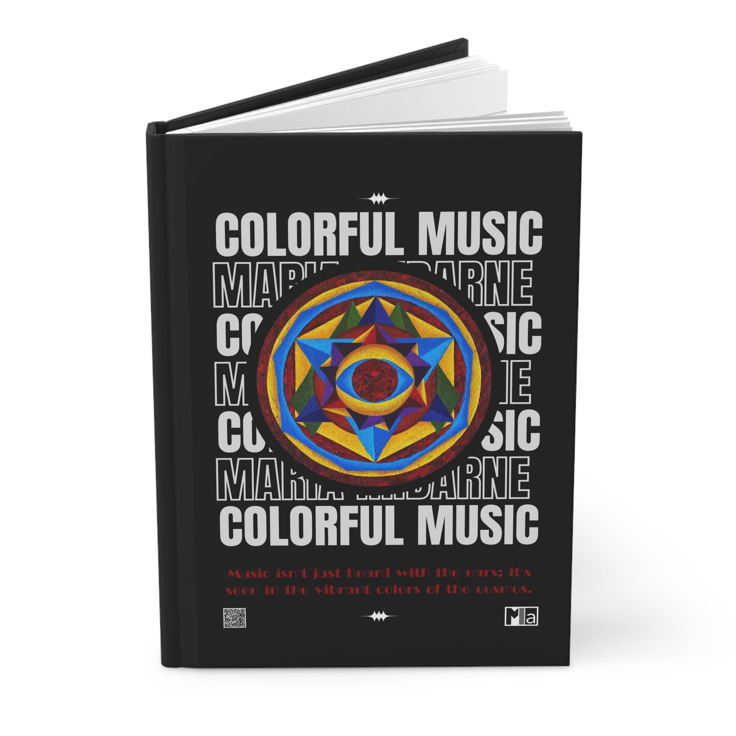 Hardcover Journal Matte Colorful music: "Harmonic Progression" in F  & "Harmonic Progression" in C