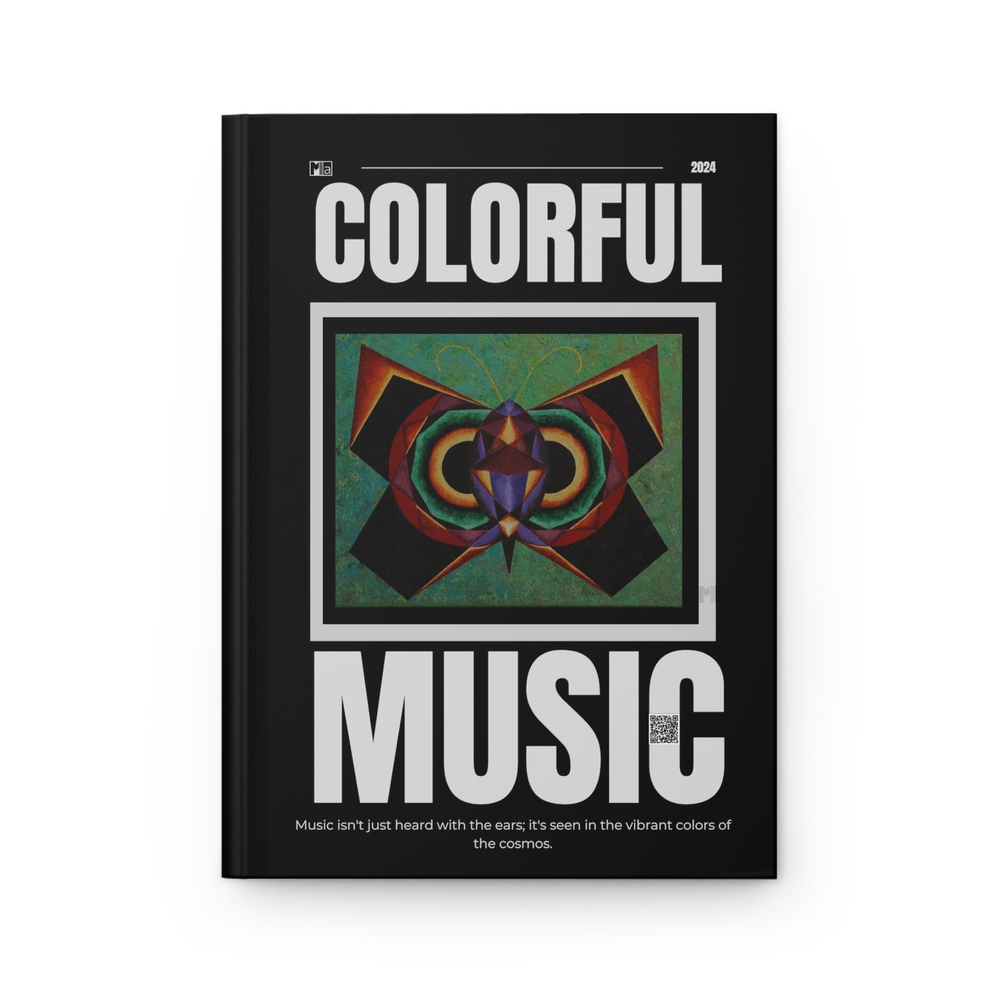 Hardcover Journal Matte Colorful music: "Monarch" in F#