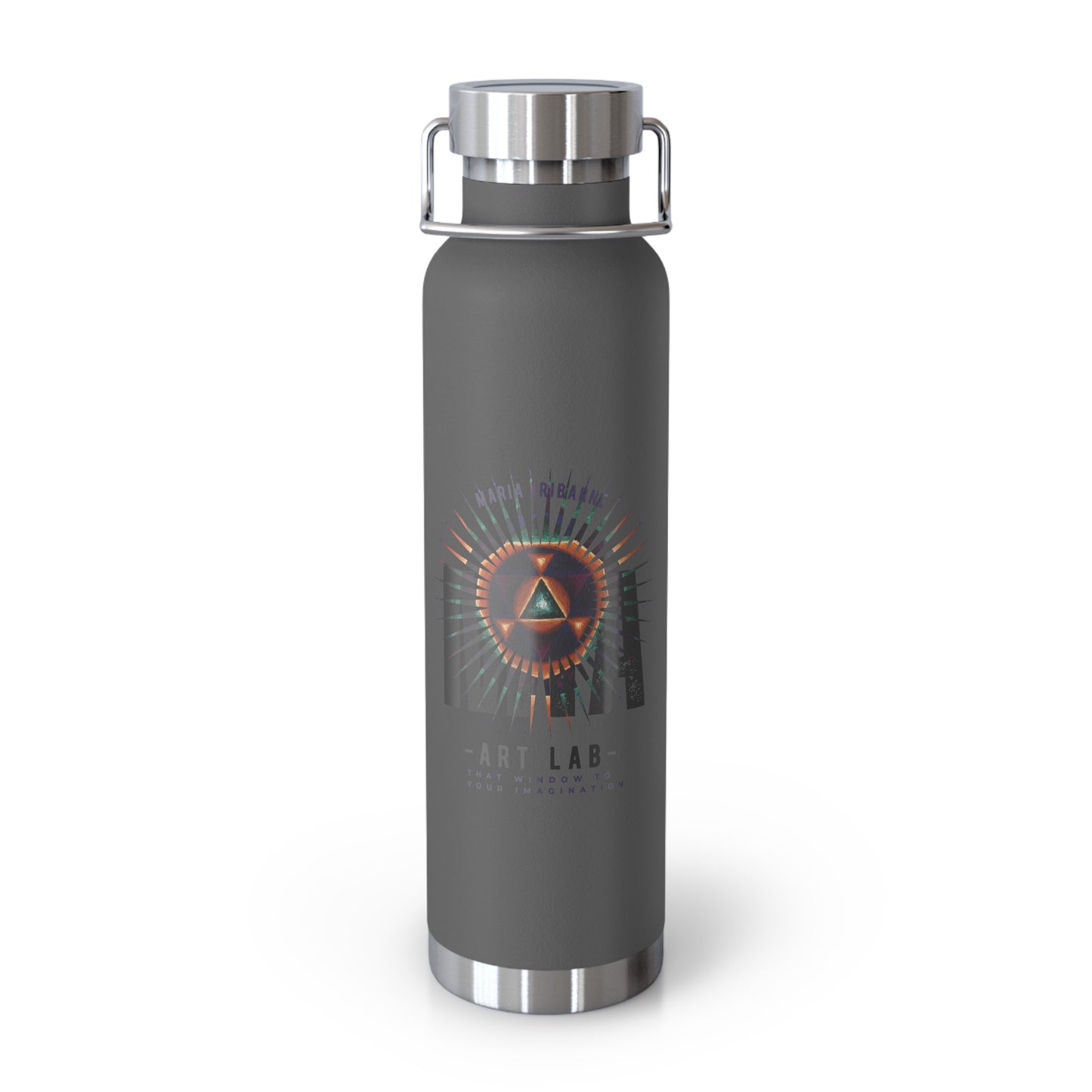 Copper Vacuum Insulated Bottle, 22oz: colorful music E represented in yellow with a dominant fifth