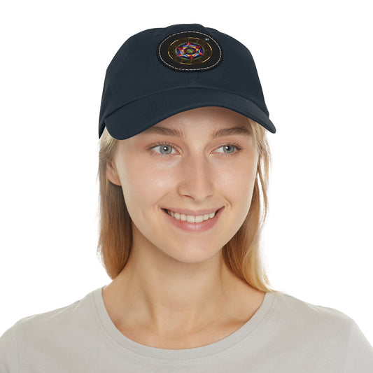 Dad Hat with Leather Patch (Round) "Harmonic Progression" in C