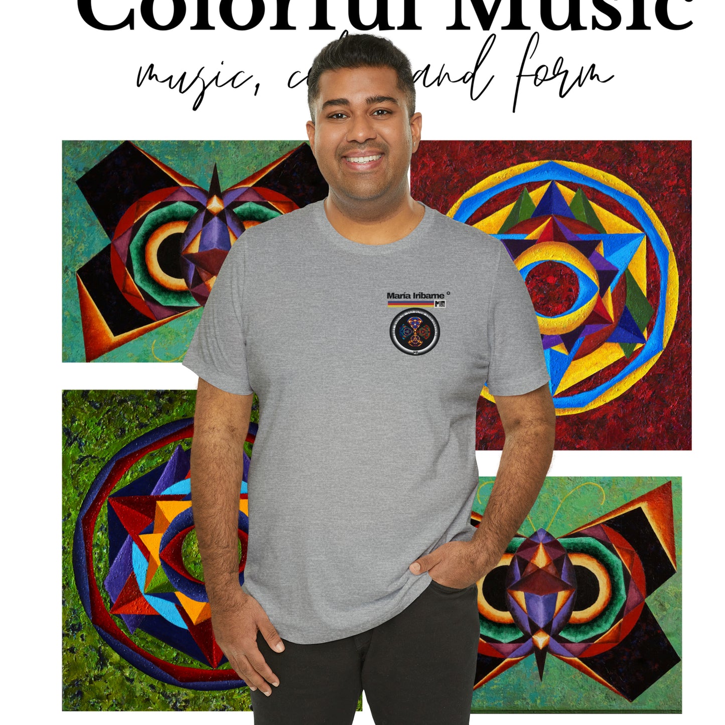 Unisex Jersey Short Sleeve Tee: Colorful music