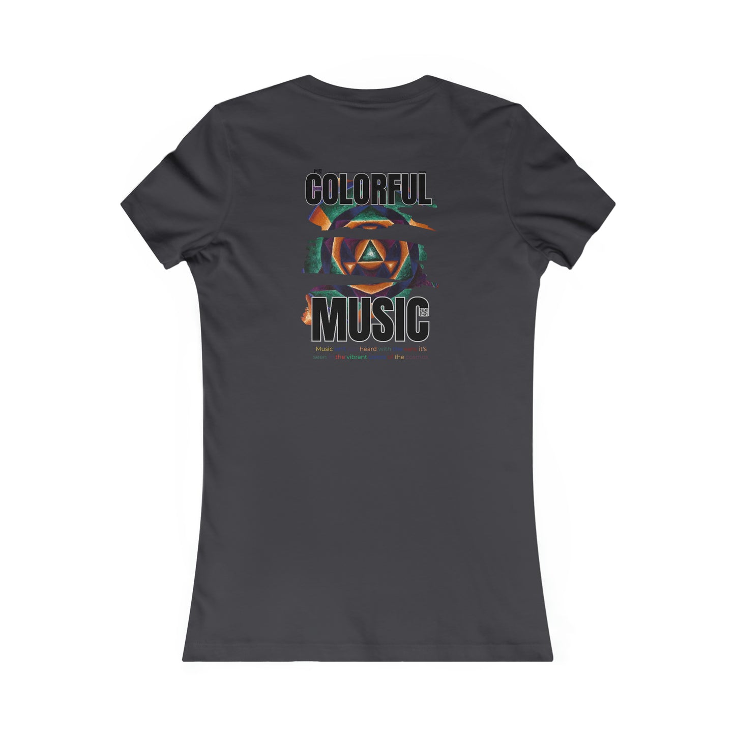 Women's Favorite Tee colorfulmusic: E represented in yellow with a dominant fifth