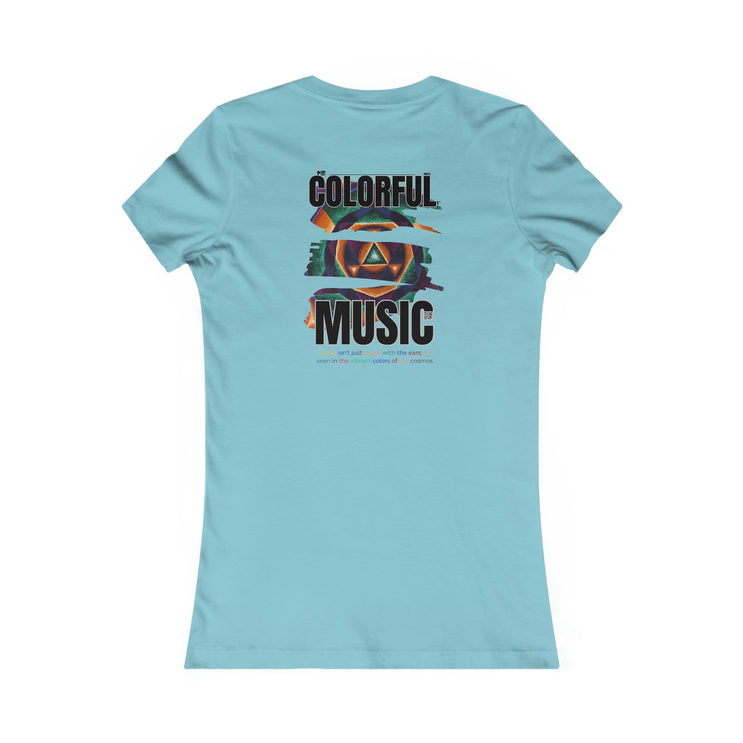 Women's Favorite Tee colorfulmusic: E represented in yellow with a dominant fifth