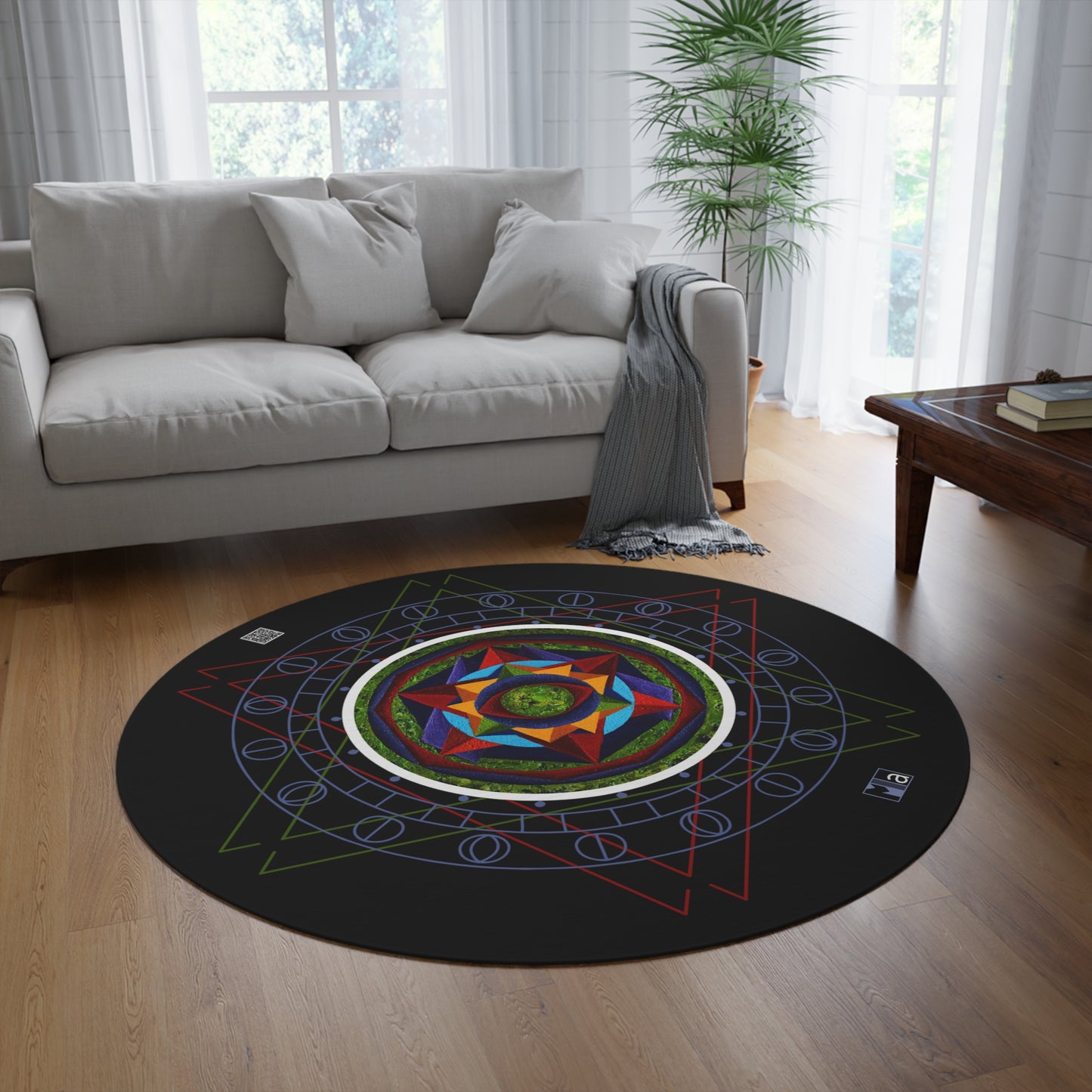 Round Rug "Harmonic Progression" in F