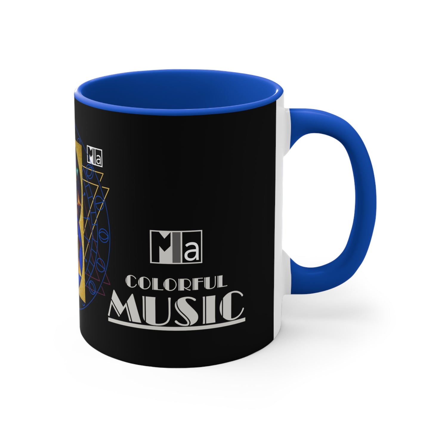 11oz Accent Mug  Colorful music: chords of C, E and G