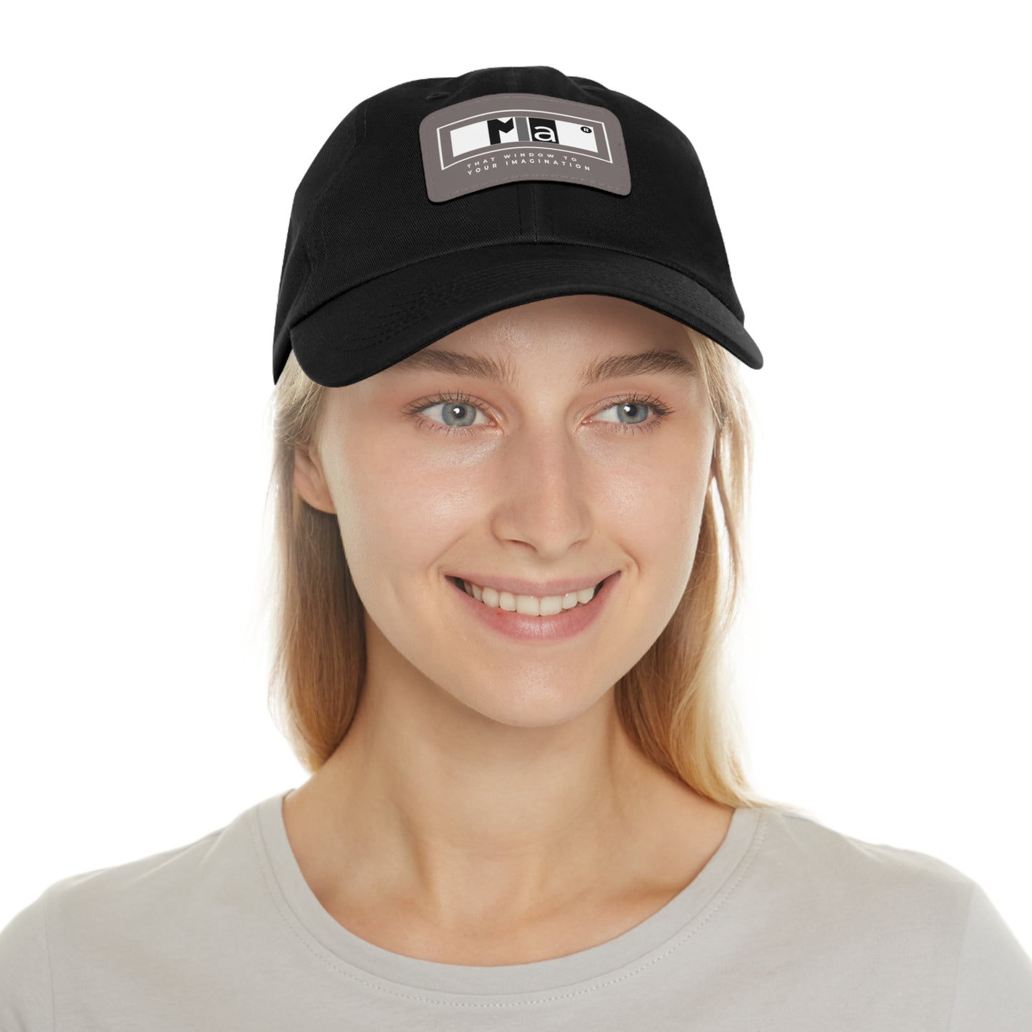 Dad Hat with Leather Patch (Rectangle) Colorful music: "MIa