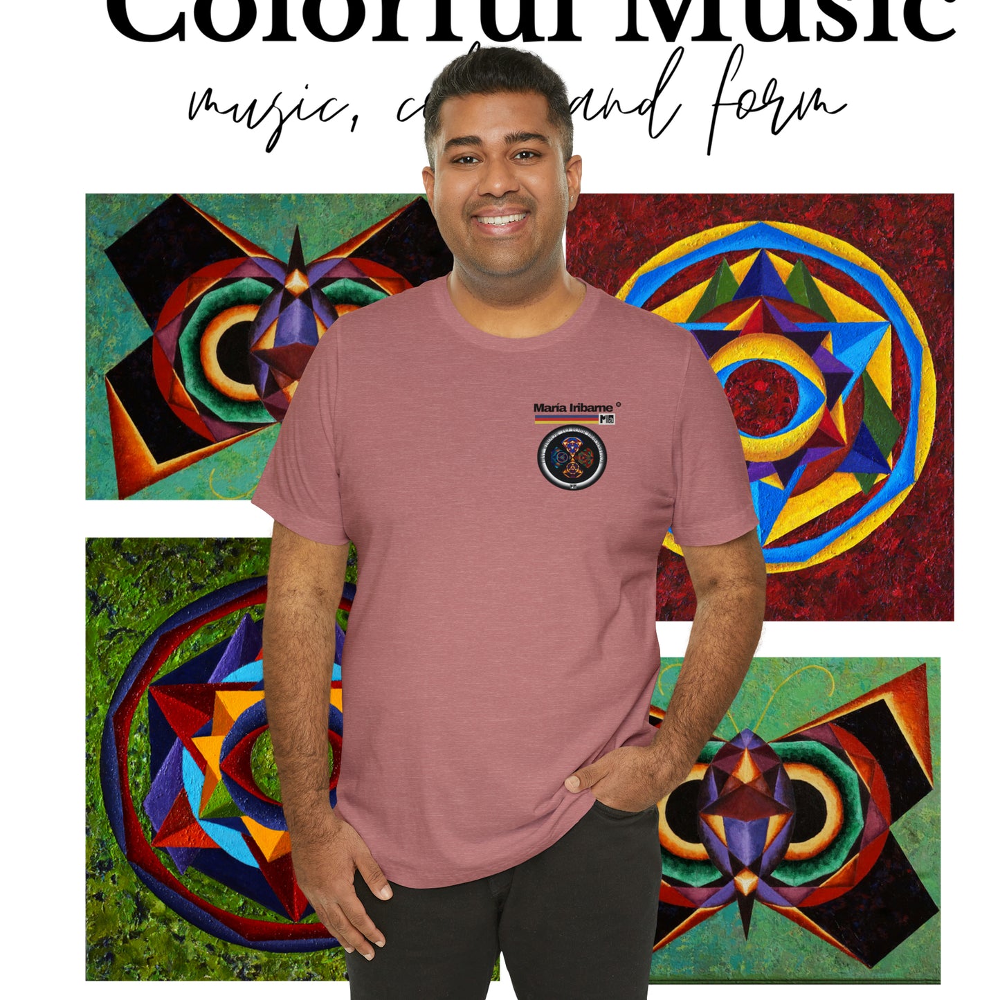 Unisex Jersey Short Sleeve Tee: Colorful music